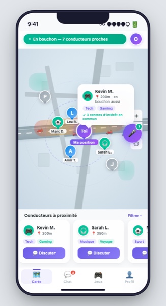 CoJam : Carte de proximité
